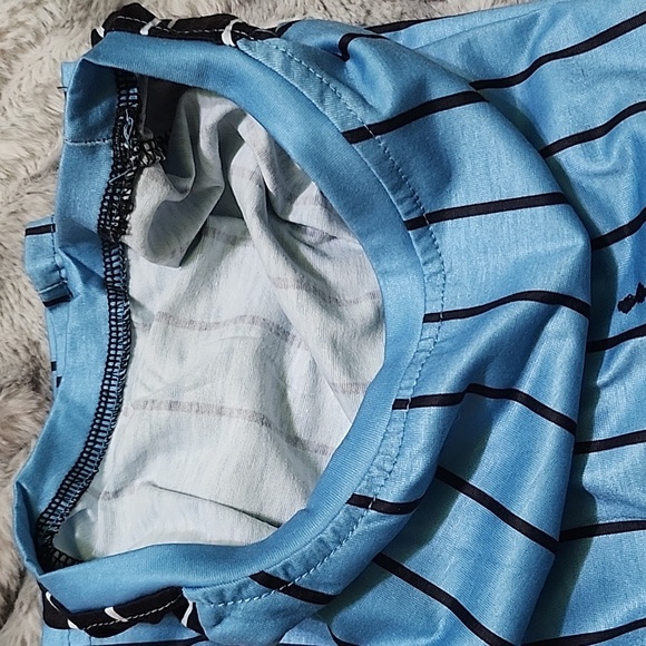 Mens casual stretch t-shirt with Spade and stripe print - Picture 3 of 4